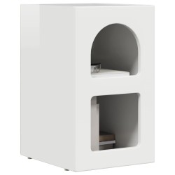 Table de chevet ELST Blanc brillant 29,5 x 33,5 x 50 cm 582001582001