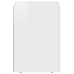 Table de chevet ELST Blanc brillant 29,5 x 33,5 x 50 cm 582001582001