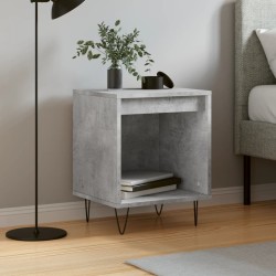 Table de chevet gris béton 40x35x50 cm bois d’ingénierie 582002582002