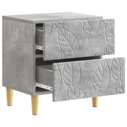 Table de chevet Gris béton 43 x 34,5 x 48 cm Bois d'ingénierie 582003582003