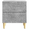 Table de chevet Gris béton 43 x 34,5 x 48 cm Bois d'ingénierie 582003582003