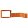 Table de chevet avec bureau cire marron bois de pin massif 582005582005