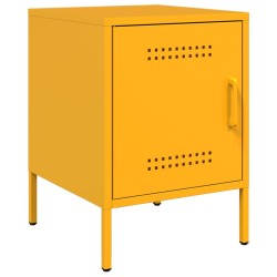 Table de chevet jaune moutarde 36x39x50,5 cm acier 582006582006