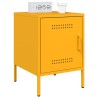 Table de chevet jaune moutarde 36x39x50,5 cm acier 582006582006