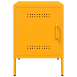 Table de chevet jaune moutarde 36x39x50,5 cm acier 582006582006