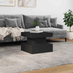 Table basse avec lumières LED noir 50x50x40 cm 582008582008