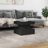 Table basse avec lumières LED noir 50x50x40 cm 582008582008