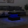 Table basse avec lumières LED noir 50x50x40 cm 582008582008