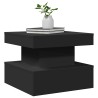 Table basse avec lumières LED noir 50x50x40 cm 582008582008