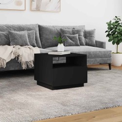 Table basse avec lumières LED noir 50x49x40 cm 582009582009