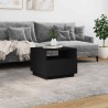 Table basse avec lumières LED noir 50x49x40 cm 582009582009