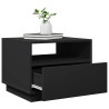 Table basse avec lumières LED noir 50x49x40 cm 582009582009
