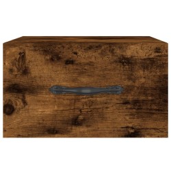 Table de chevet murale chêne fumé 35x35x20 cm 582010582010