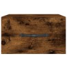 Table de chevet murale chêne fumé 35x35x20 cm 582010582010