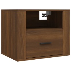 Table de chevet murale Chêne marron 50x36x40 cm 582011582011