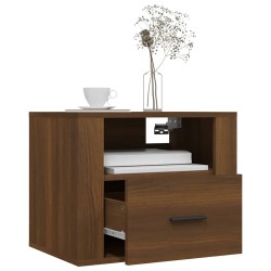 Table de chevet murale Chêne marron 50x36x40 cm 582011582011