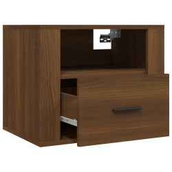 Table de chevet murale Chêne marron 50x36x40 cm 582011582011
