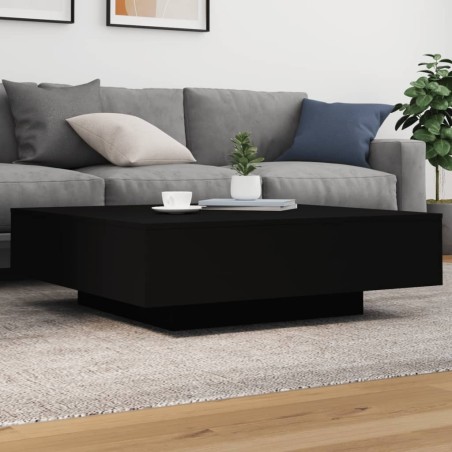 Table basse avec lumières LED noir 100x100x31 cm 582013582013