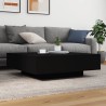 Table basse avec lumières LED noir 100x100x31 cm 582013582013