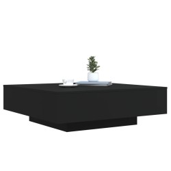 Table basse avec lumières LED noir 100x100x31 cm 582013582013