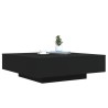 Table basse avec lumières LED noir 100x100x31 cm 582013582013