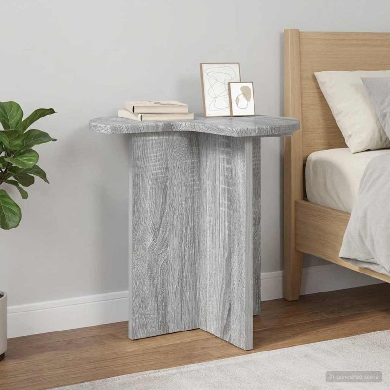 Table d'appoint Sonoma gris Ø 39 x 38 cm Bois d'ingénierie 582015582015