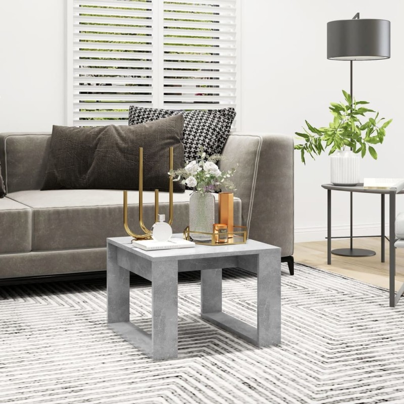 Table d'appoint Gris béton 50x50x35 cm Bois d’ingénierie 582017582017