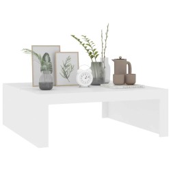 Table basse blanc 100x100x35 cm bois d'ingénierie 582019582019