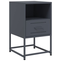 Table de chevet anthracite 36x39x60,5 cm acier 582022582022