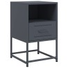 Table de chevet anthracite 36x39x60,5 cm acier 582022582022