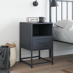 Table de chevet anthracite 36x39x60,5 cm acier 582022582022