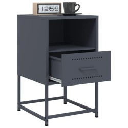 Table de chevet anthracite 36x39x60,5 cm acier 582022582022