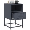 Table de chevet anthracite 36x39x60,5 cm acier 582022582022