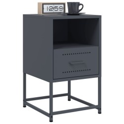 Table de chevet anthracite 36x39x60,5 cm acier 582022582022