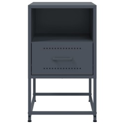 Table de chevet anthracite 36x39x60,5 cm acier 582022582022