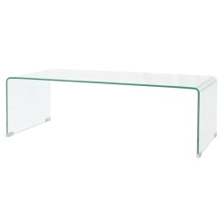 Table basse 98x45x30 cm Verre trempé Transparent 582030582030