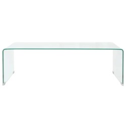 Table basse 98x45x30 cm Verre trempé Transparent 582030582030