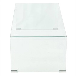 Table basse 98x45x30 cm Verre trempé Transparent 582030582030