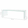 Table basse 98x45x30 cm Verre trempé Transparent 582030582030