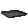 Plateau carré à fleurs 6 pcs Noir 36 x 36 x 2.5 cm Plastique 582031582031