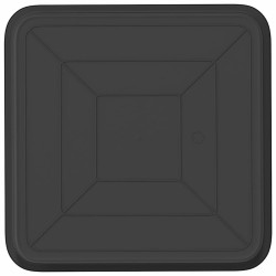 Plateau carré à fleurs 6 pcs Noir 36 x 36 x 2.5 cm Plastique 582031582031