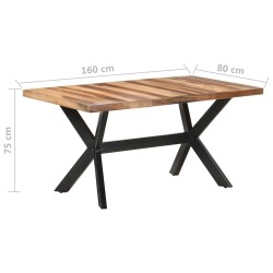 Table de salle à manger 160x80x75 cm Bois avec finition miel 582035582035
