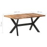 Table de salle à manger 160x80x75 cm Bois avec finition miel 582035582035