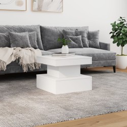 Table basse avec lumières LED blanc 50x50x40 cm 582038582038