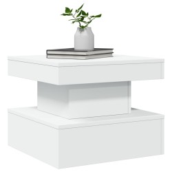 Table basse avec lumières LED blanc 50x50x40 cm 582038582038