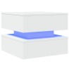 Table basse avec lumières LED blanc 50x50x40 cm 582039582039
