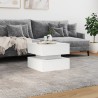 Table basse avec lumières LED blanc 50x50x40 cm 582039582039