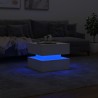 Table basse avec lumières LED blanc 50x50x40 cm 582039582039
