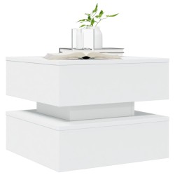 Table basse avec lumières LED blanc 50x50x40 cm 582039582039
