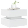 Table basse avec lumières LED blanc 50x50x40 cm 582039582039
